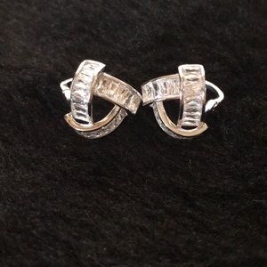 Bagette crystal earrings